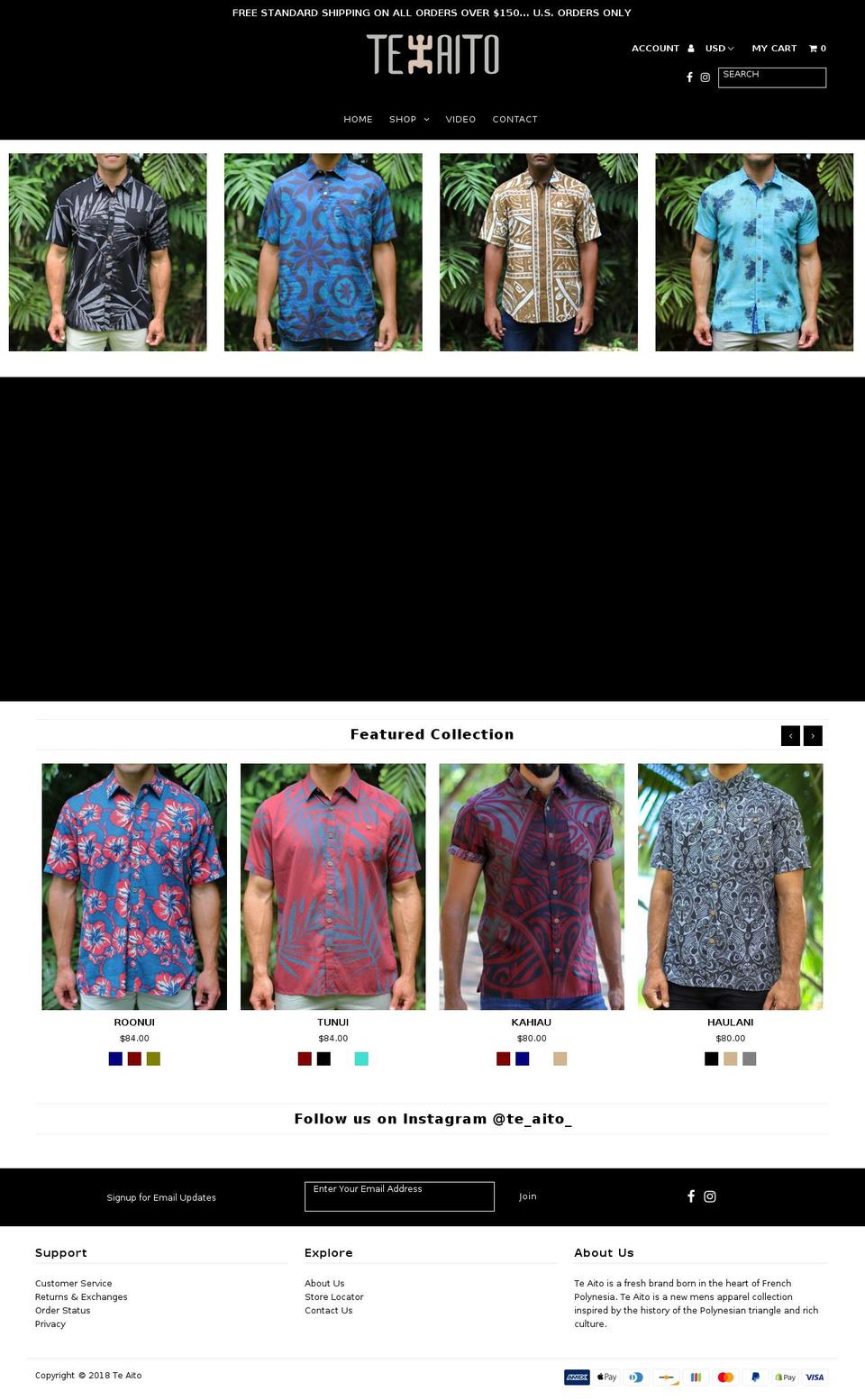 teaitoapparel.com — Shopify storefront screenshot