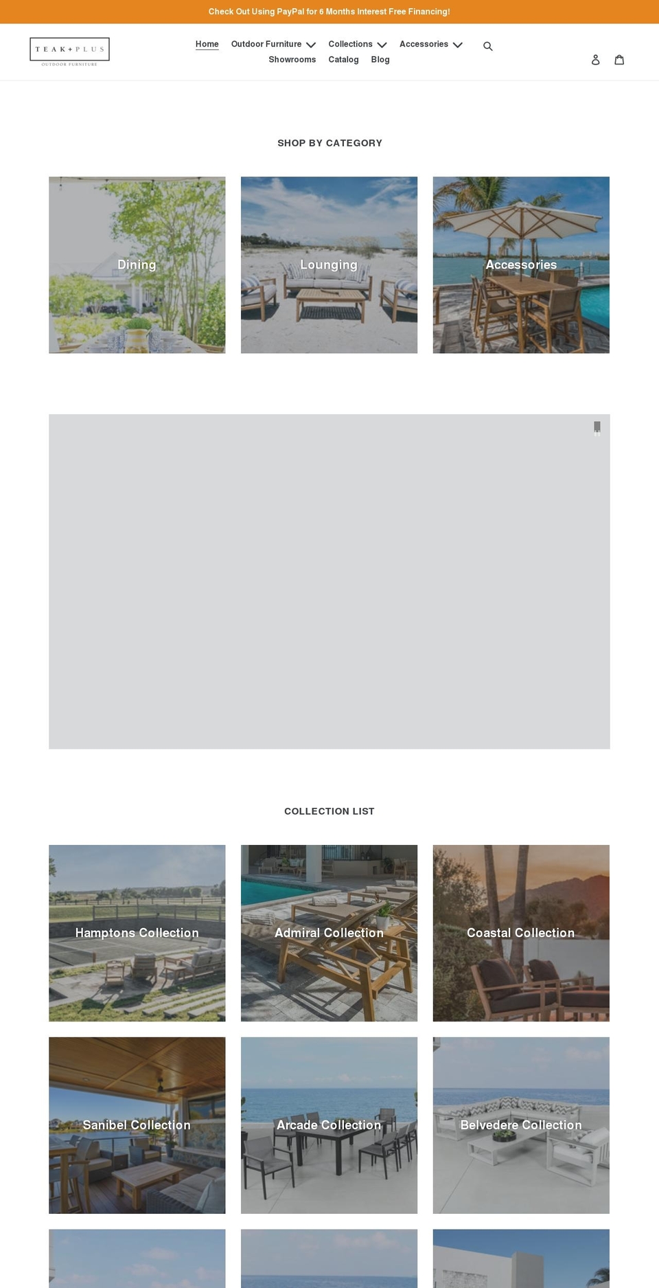 teak-plus.com shopify website screenshot