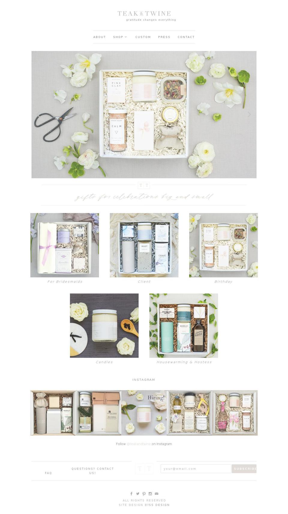 teakandtwine.com shopify website screenshot