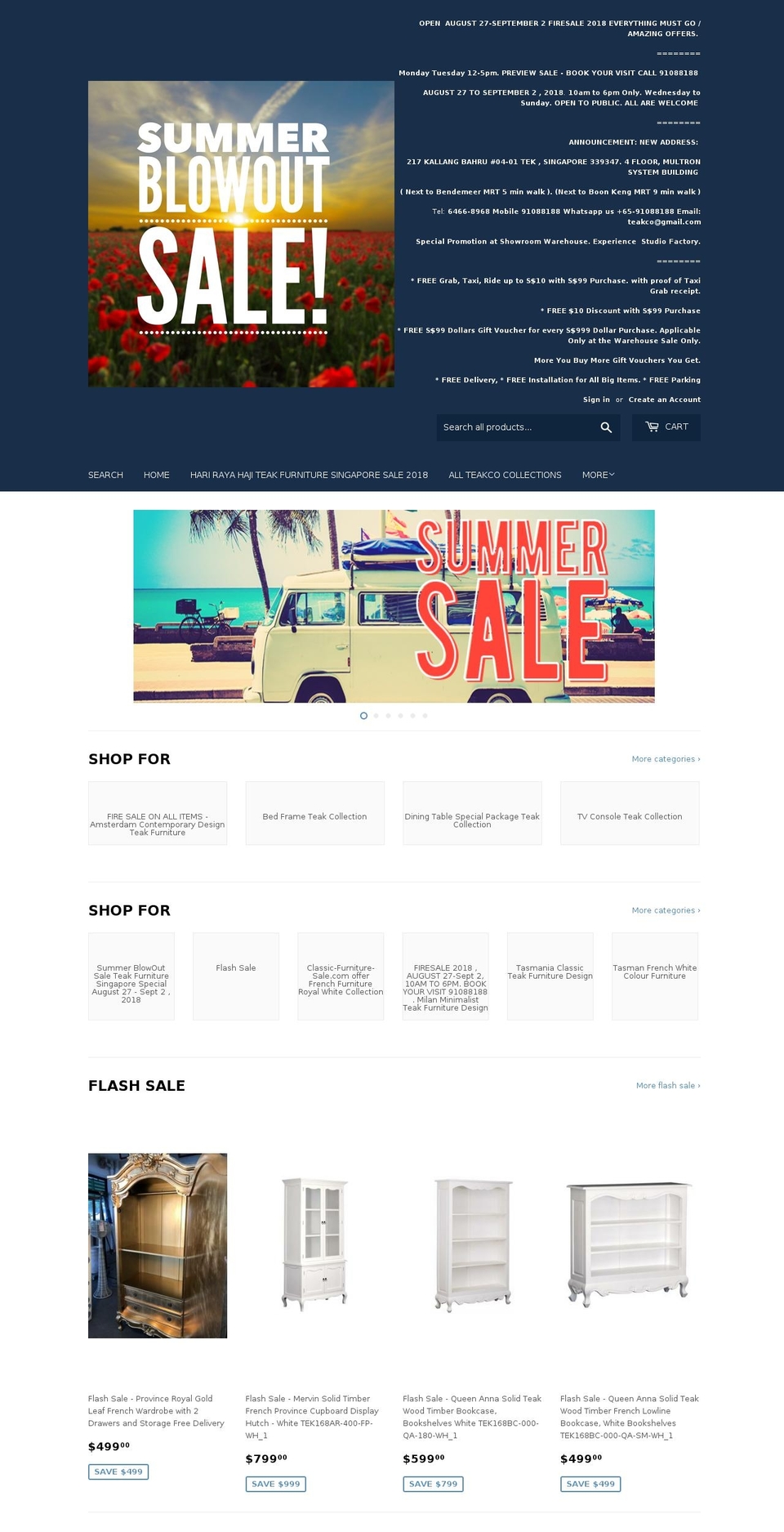 teakco.com — Shopify storefront screenshot