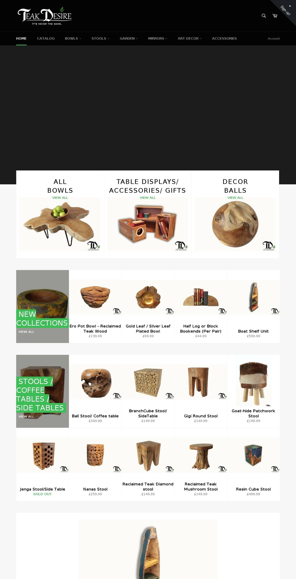 teakdesire.com shopify website screenshot