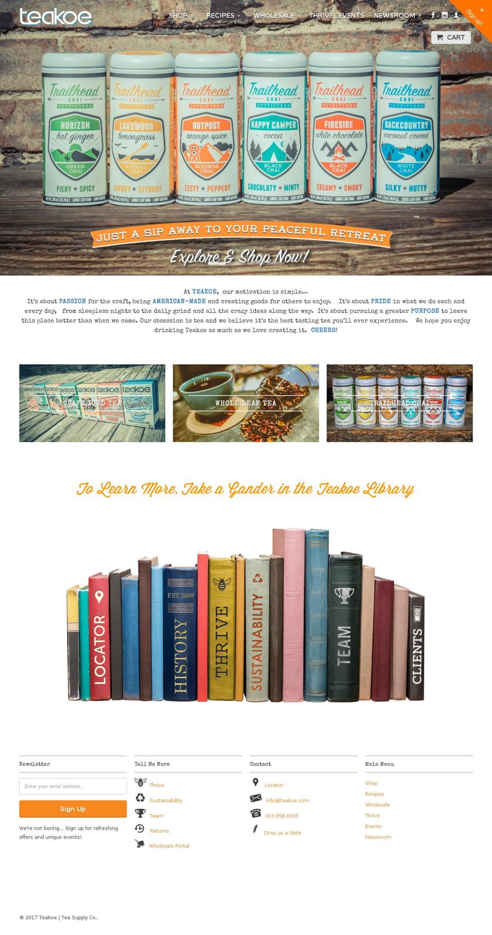 teakoe.com shopify website screenshot