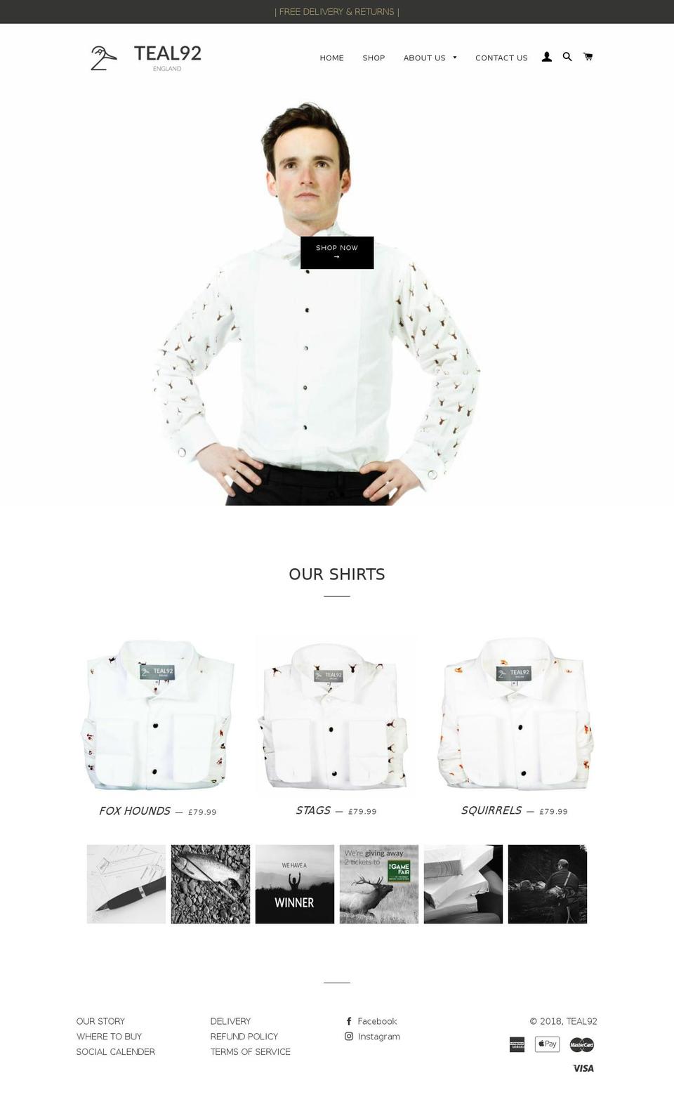 teal92.com — Shopify storefront screenshot