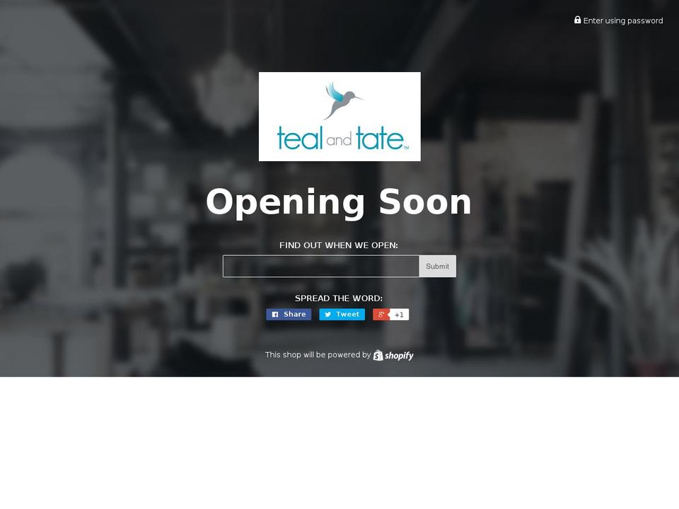 tealandtate.com shopify website screenshot