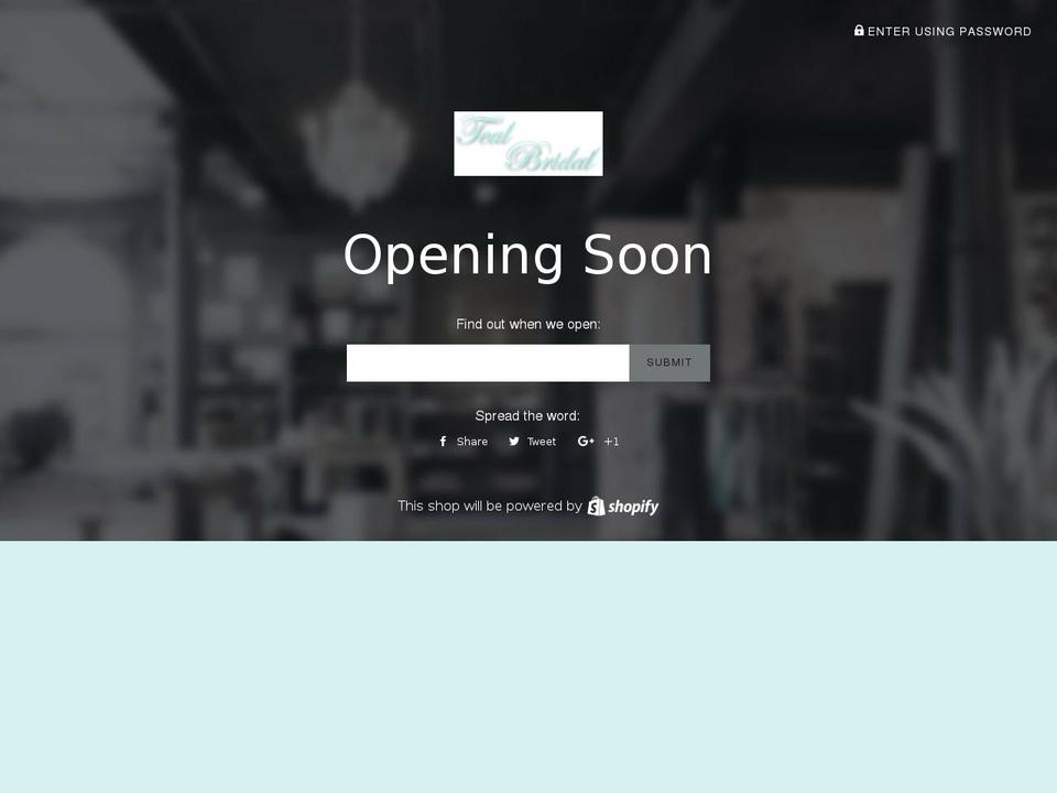 tealbridal.com shopify website screenshot