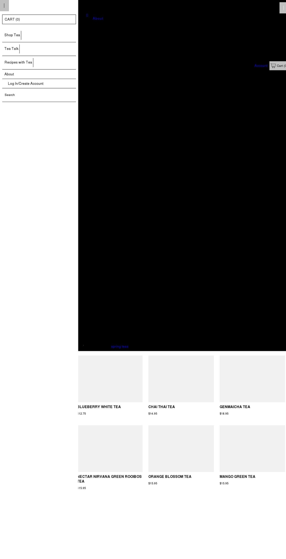 tealeafz.net shopify website screenshot