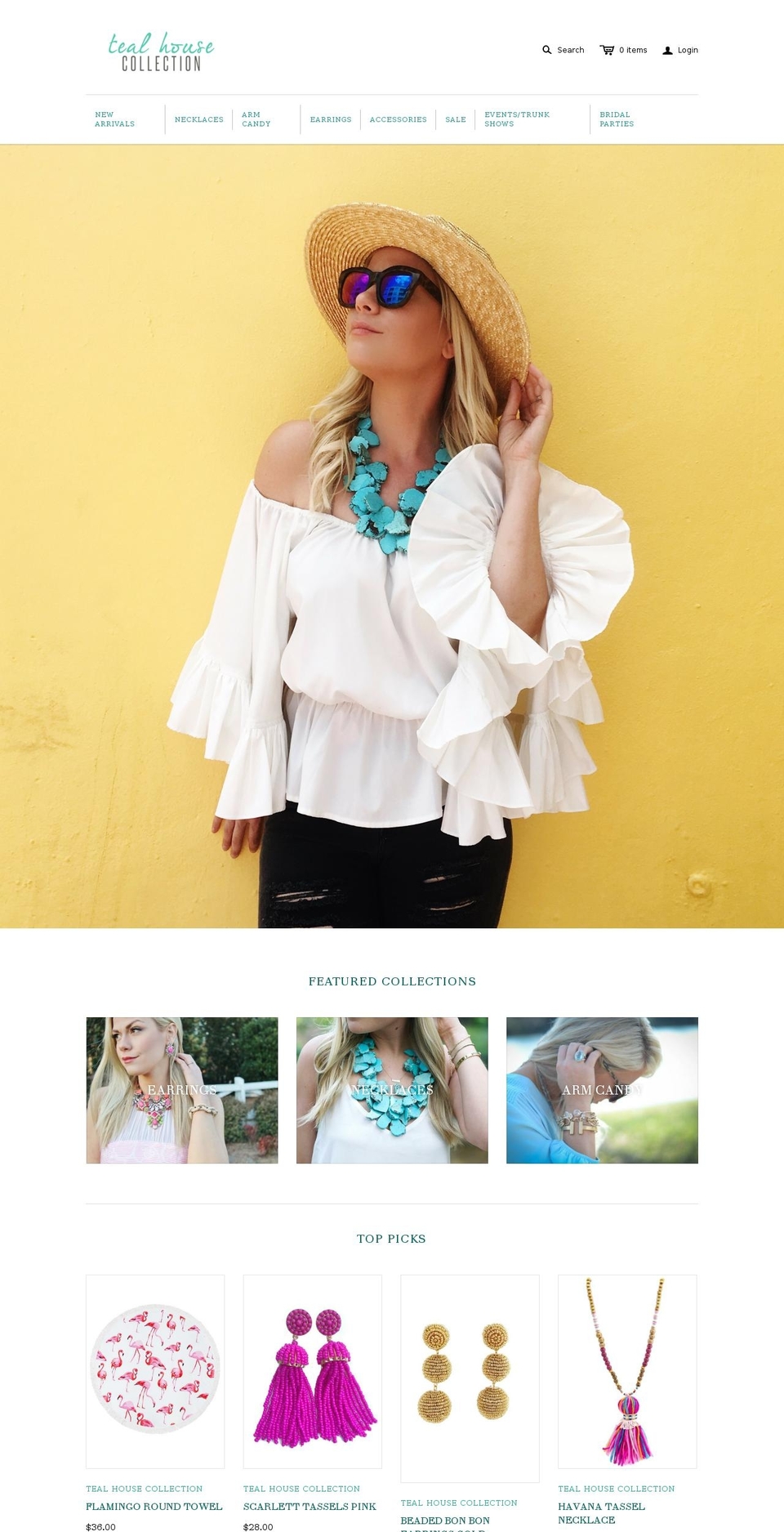 tealhousecollection.com shopify website screenshot