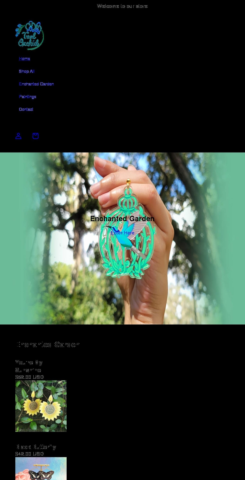 tealorchidart.com shopify website screenshot