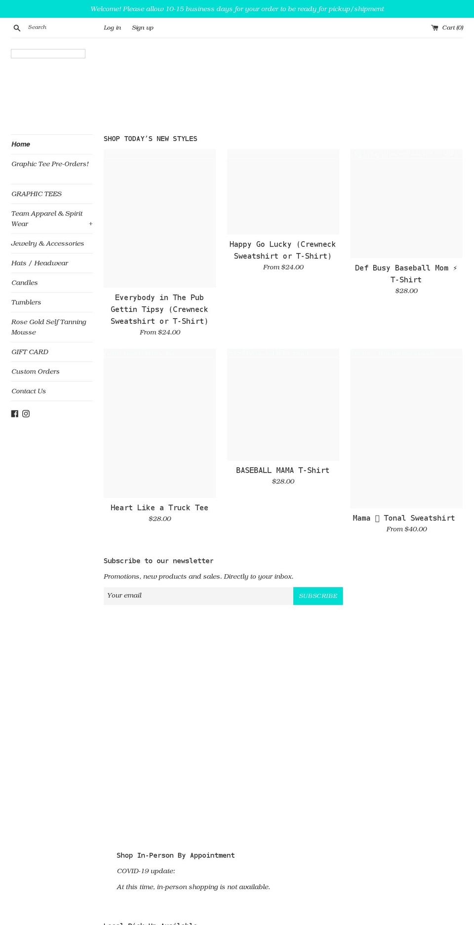 tealowlcustomdesigns.com shopify website screenshot