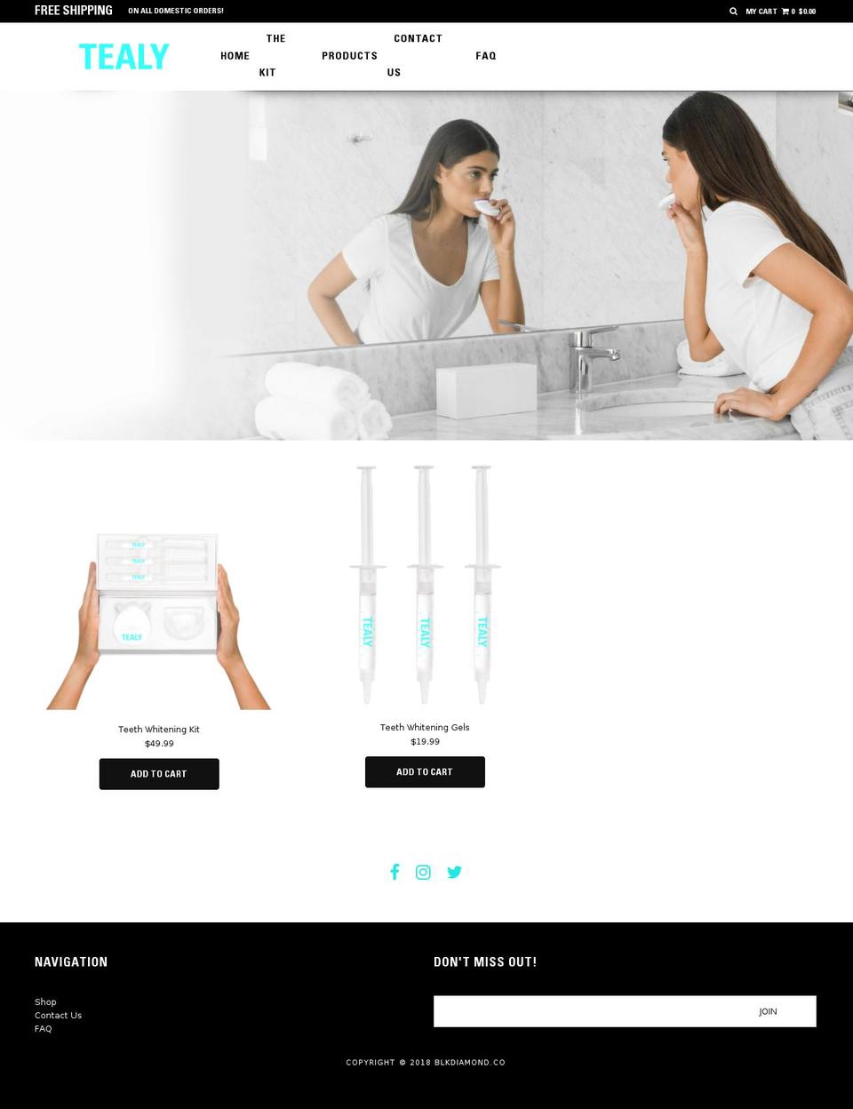 tealy.co shopify website screenshot