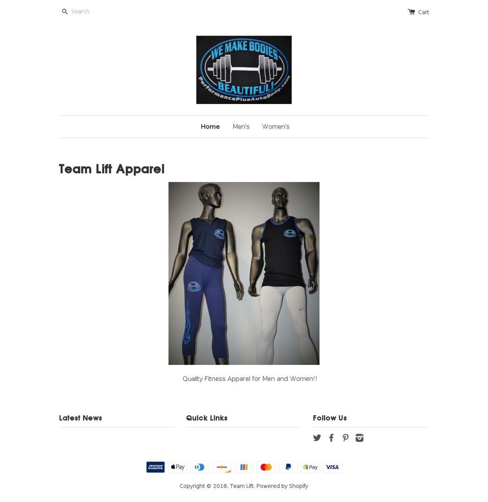 team-lift-newengland.com — Shopify storefront screenshot