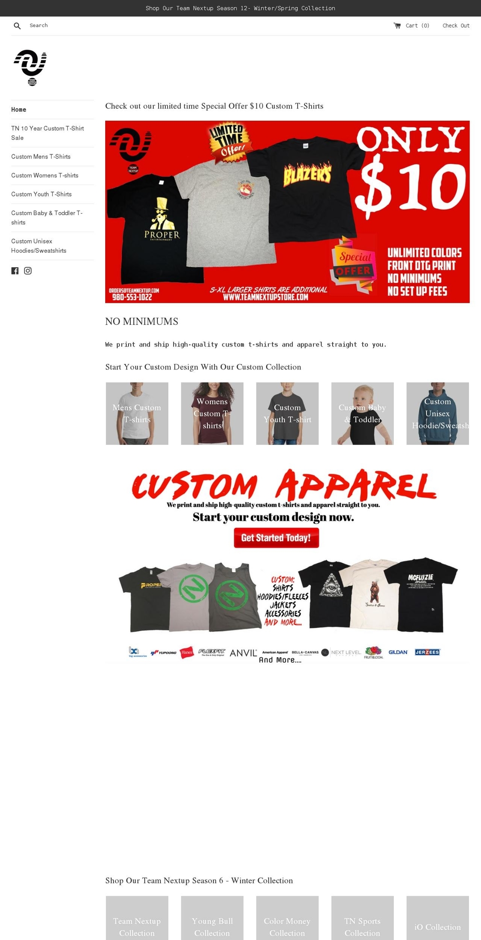 team-nextup.myshopify.com shopify website screenshot