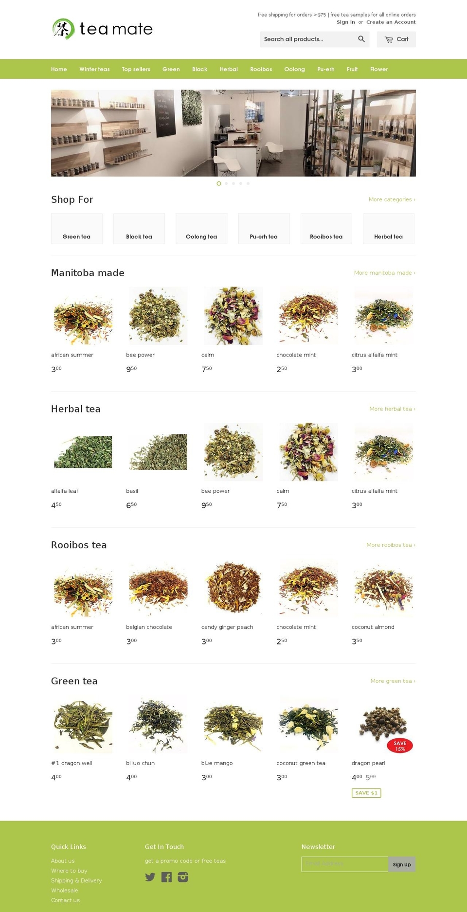 teamate.ca shopify website screenshot