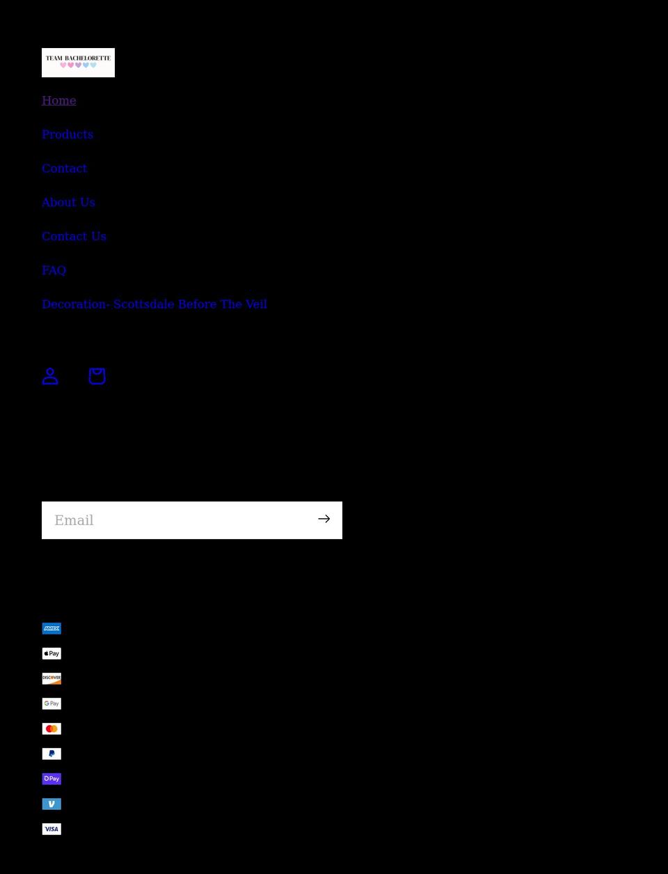 teambachelorette.com shopify website screenshot