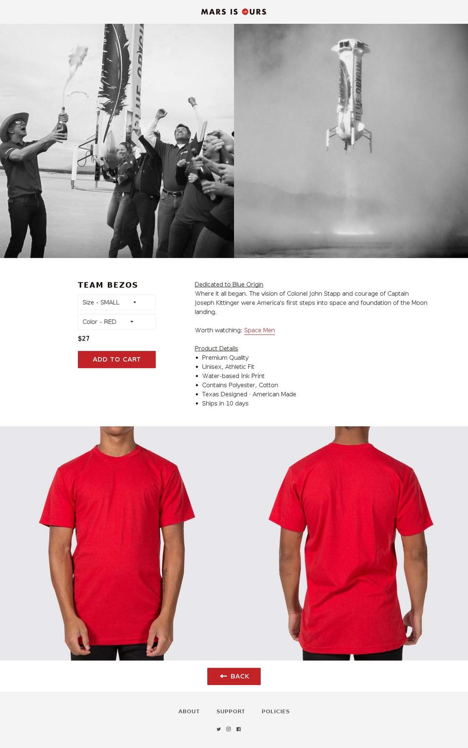 MARSISOURS Shopify theme site example teambezos.com