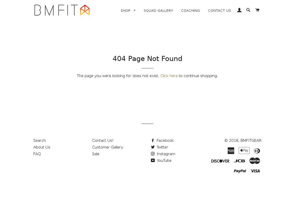 teambmfit.com — Shopify storefront screenshot