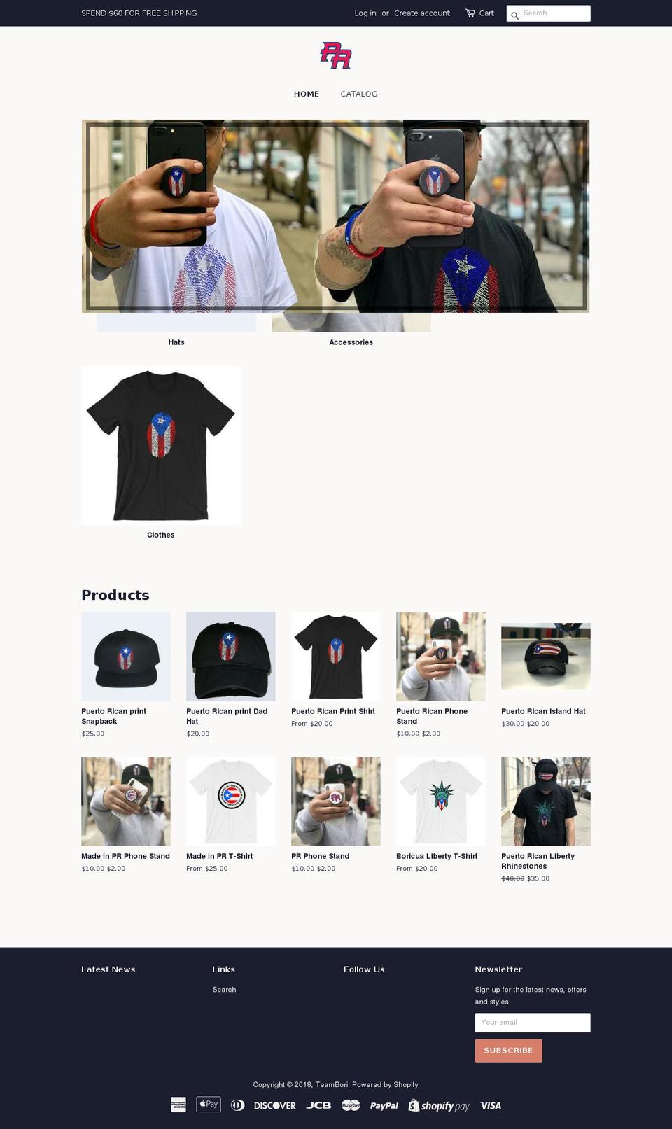 teambori.com — Shopify storefront screenshot
