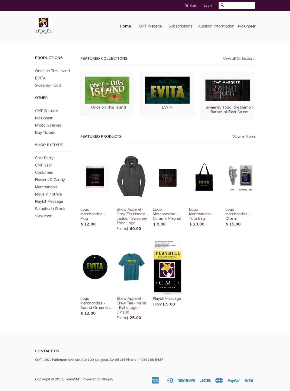 classic Shopify theme site example teamcmt.org