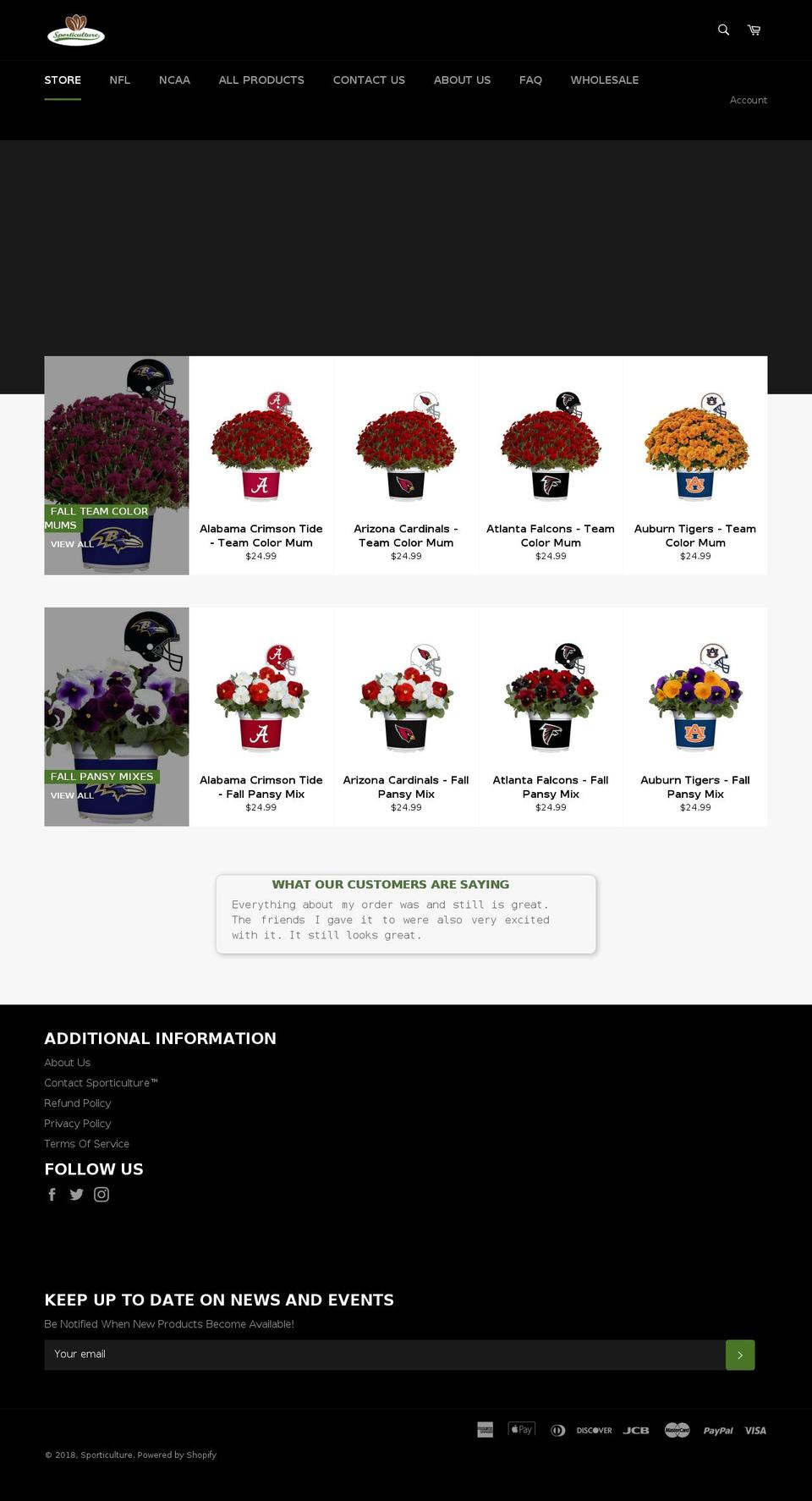 teamcolors.flowers shopify website screenshot