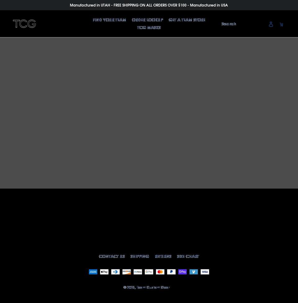 teamcustomgear.com shopify website screenshot