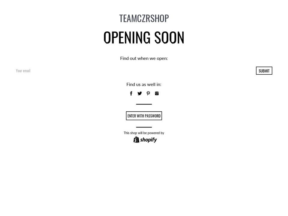teamczrshop.com — Shopify storefront screenshot
