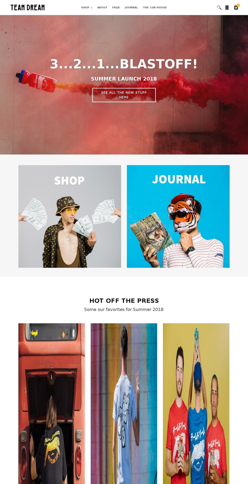 teamdreamteam.com — Shopify storefront screenshot