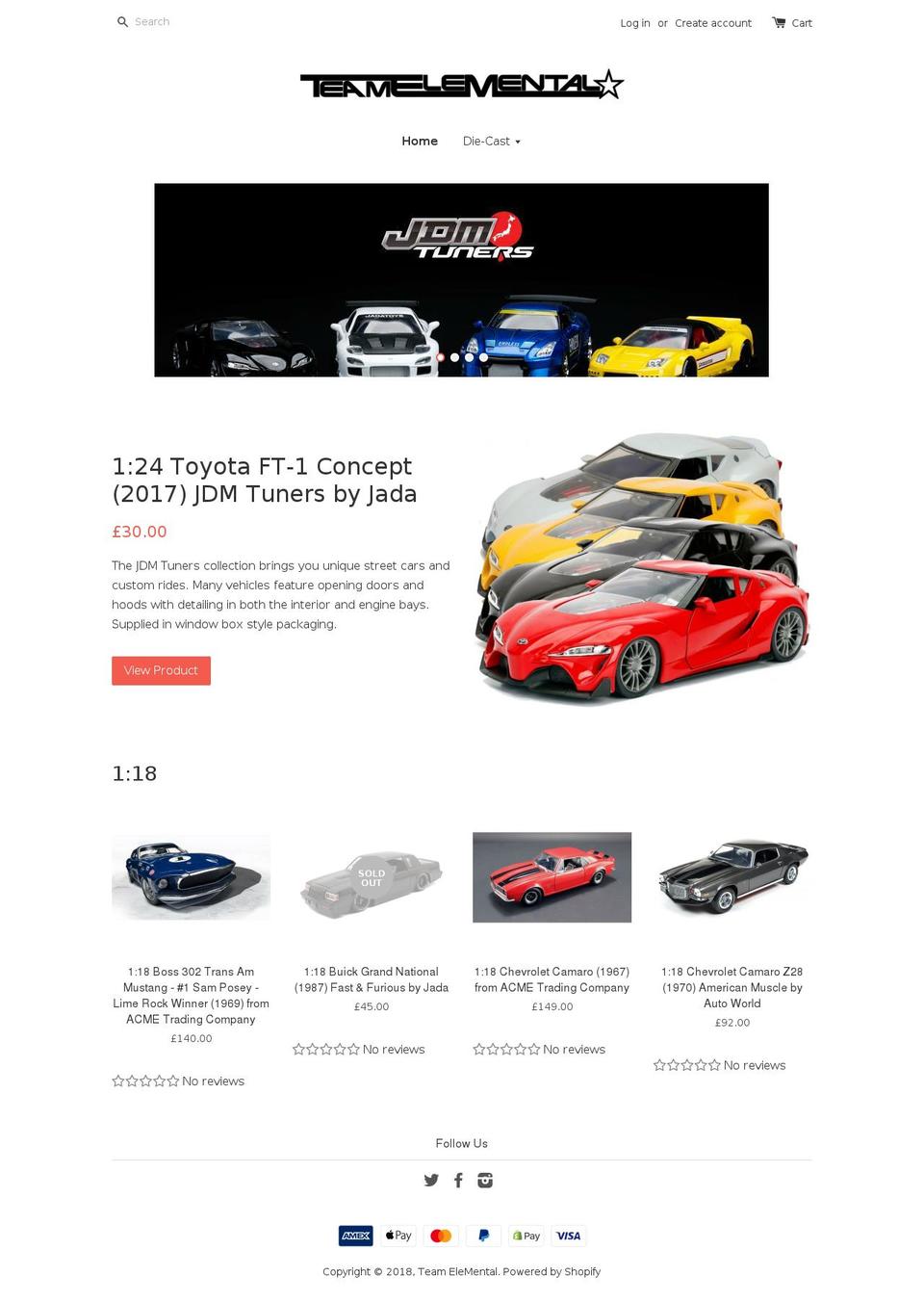 teamelementalleds.com shopify website screenshot