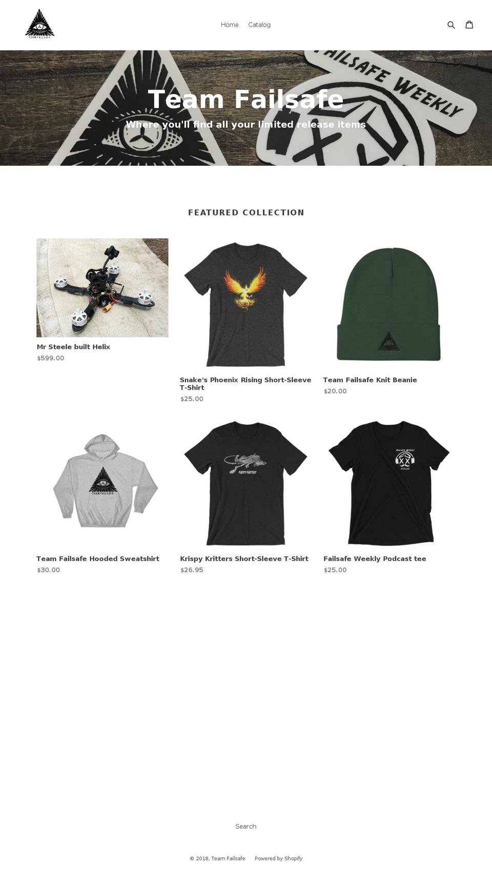 teamfailsafe.com — Shopify storefront screenshot