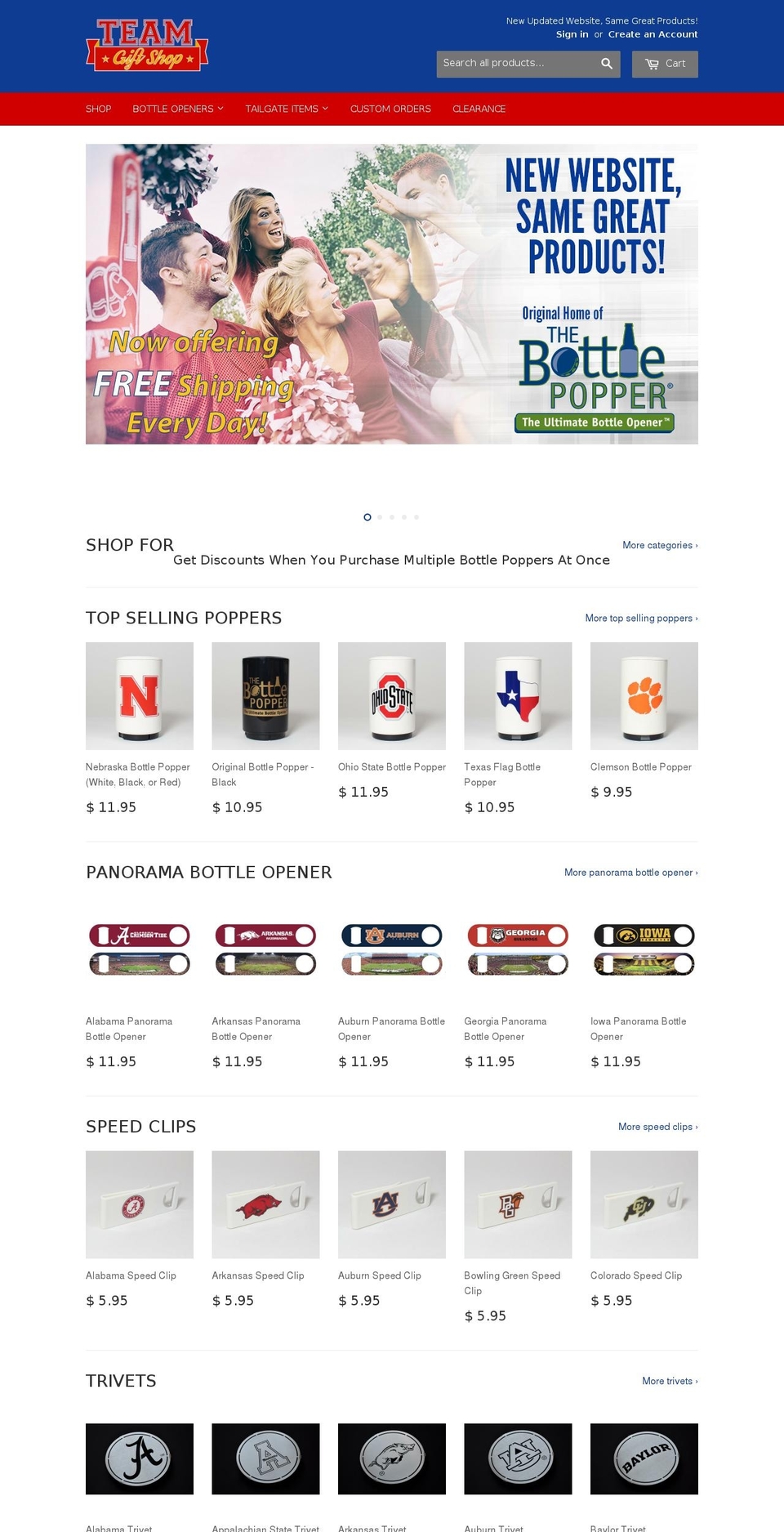 teamgiftshop.com shopify website screenshot