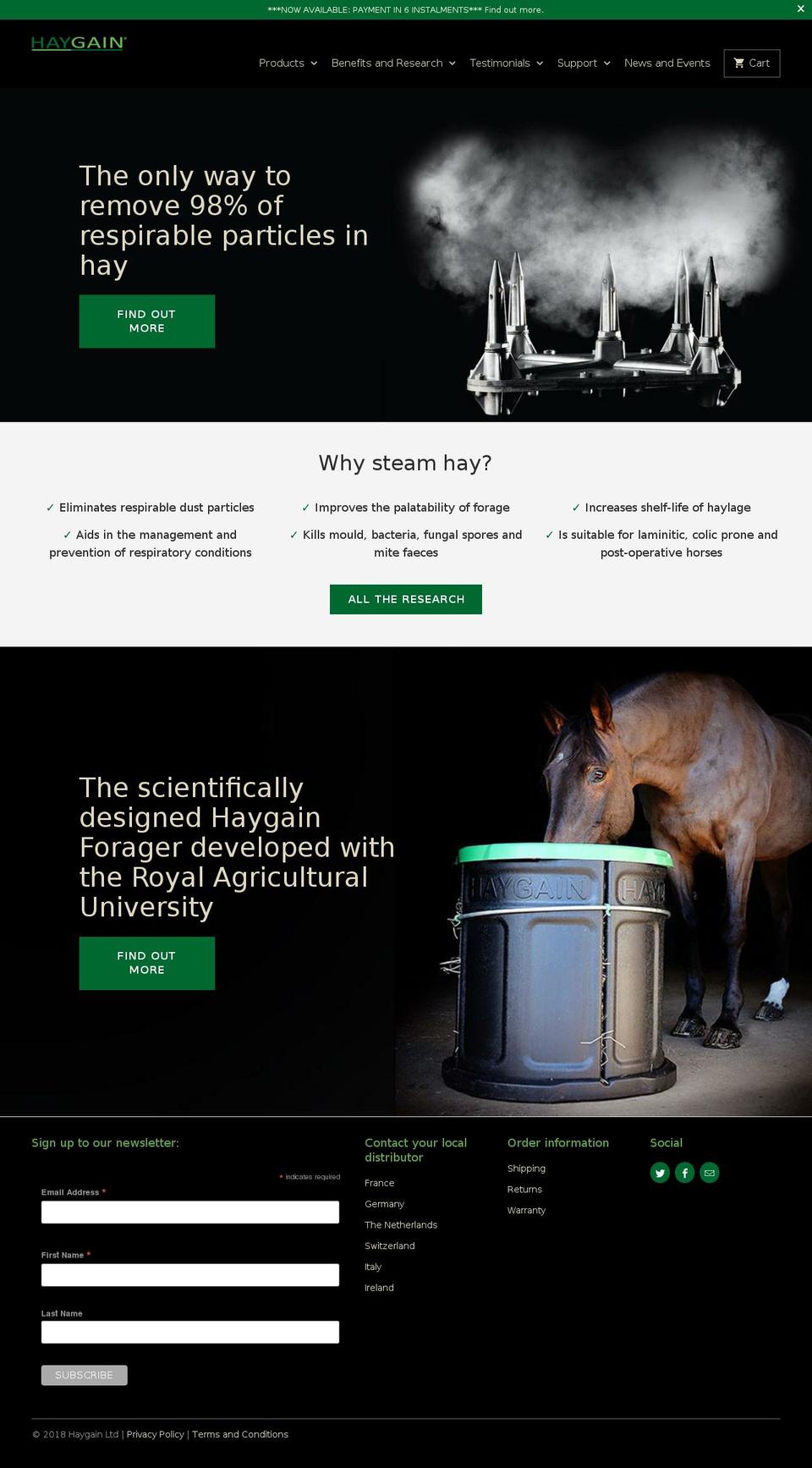 teamhaygain.net shopify website screenshot