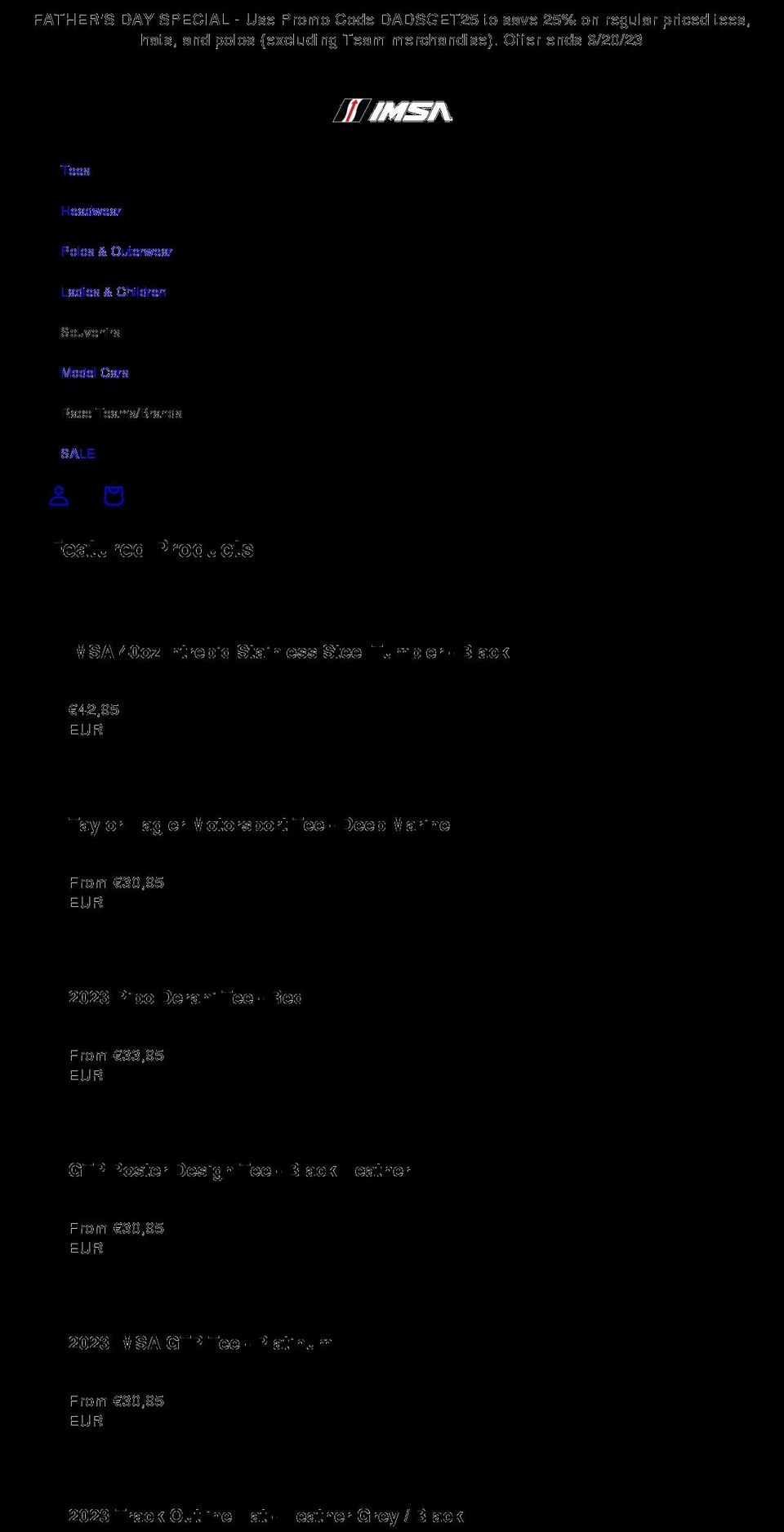 teamimsa.com shopify website screenshot