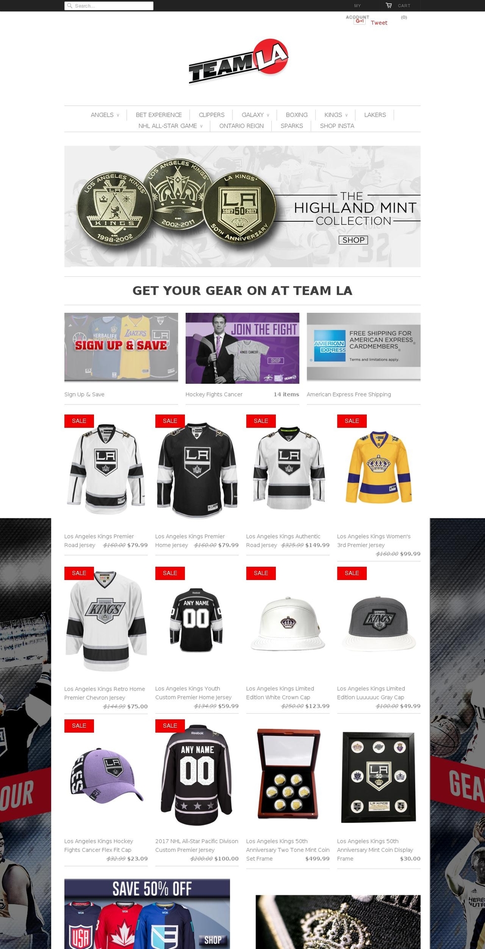 teamlastore.com shopify website screenshot