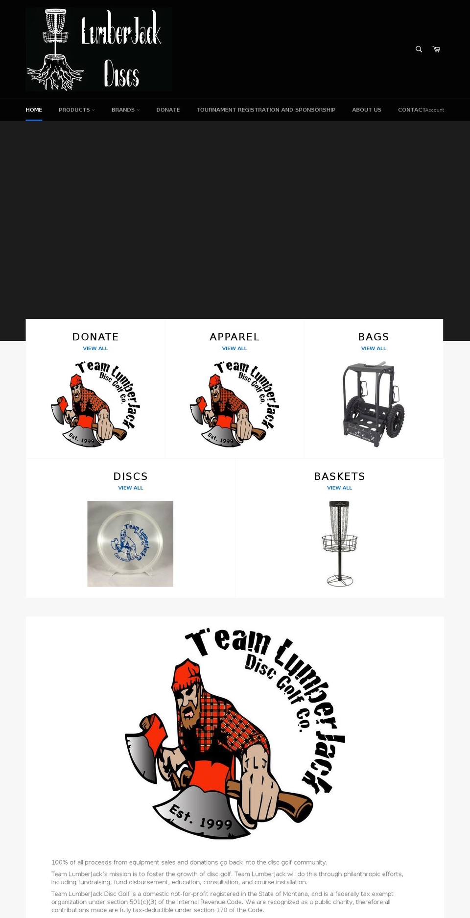 teamlumberjack.com shopify website screenshot