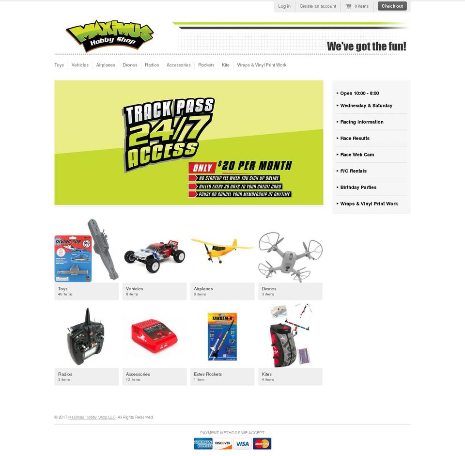 teammaximus.com shopify website screenshot