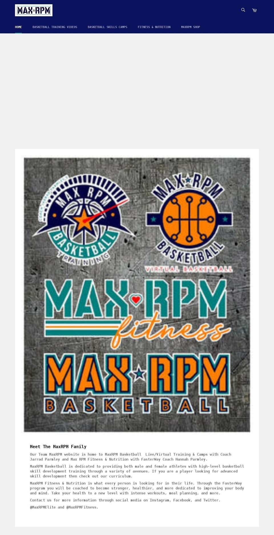 teammaxrpm.com shopify website screenshot