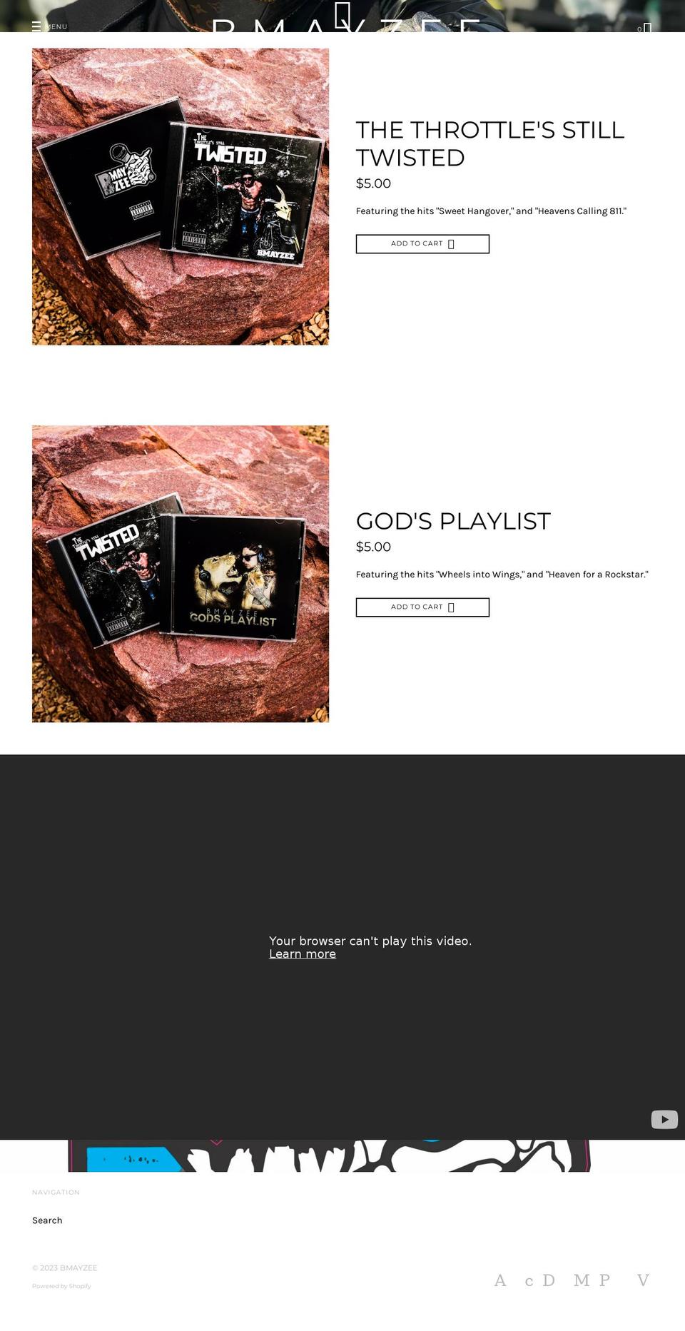 teammayzee.com shopify website screenshot