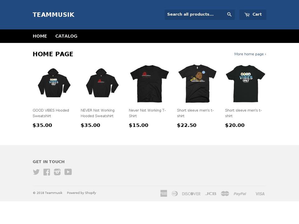 teammusik.com shopify website screenshot