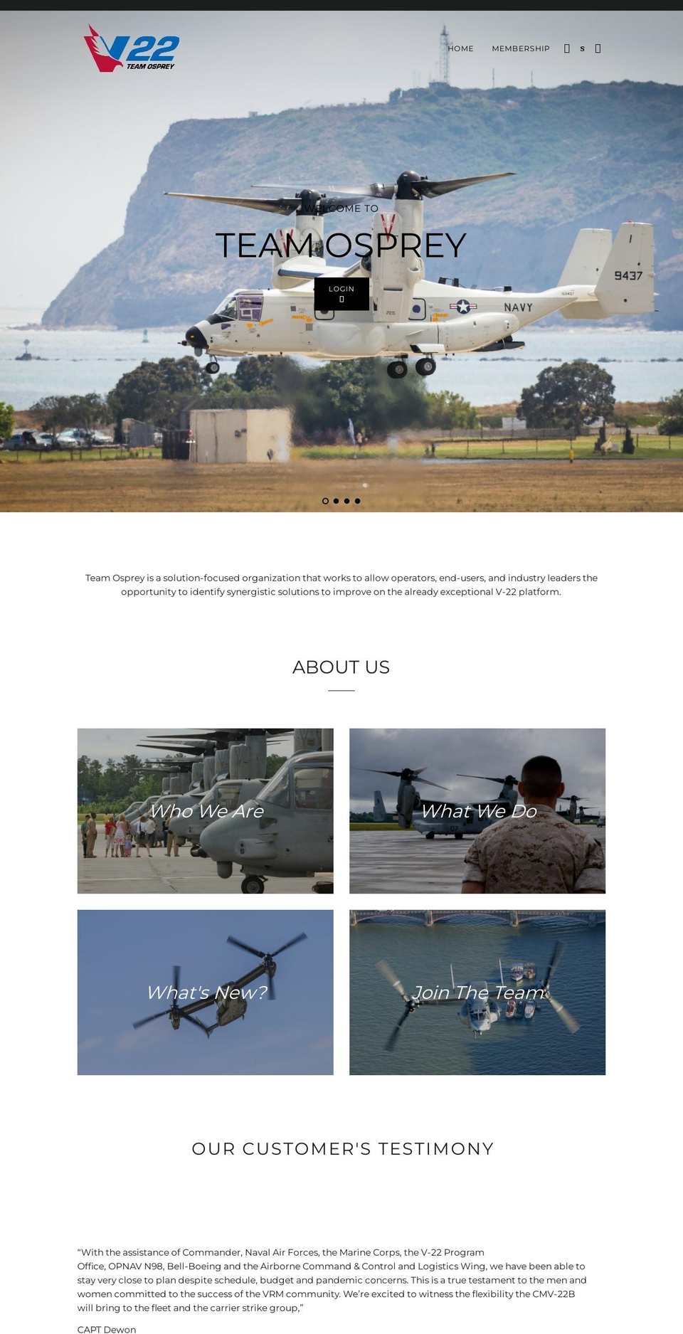 teamosprey.com — Shopify storefront screenshot