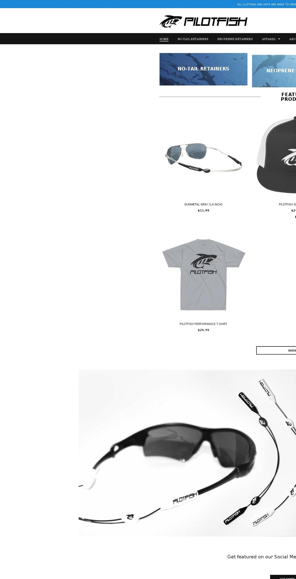 teampilotfish.com shopify website screenshot
