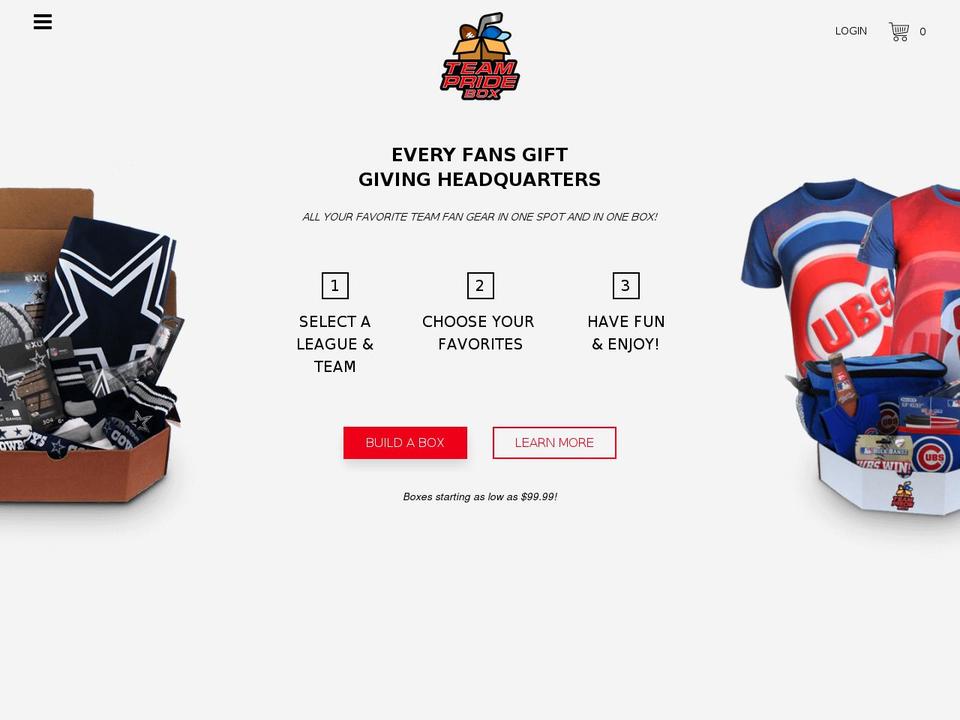 teampridebox.com shopify website screenshot