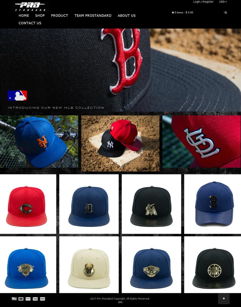 teamprostandard.com shopify website screenshot