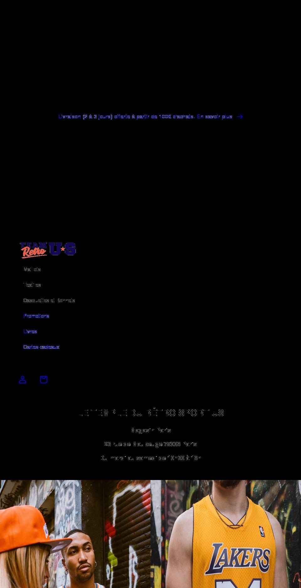 teamretrous.com shopify website screenshot