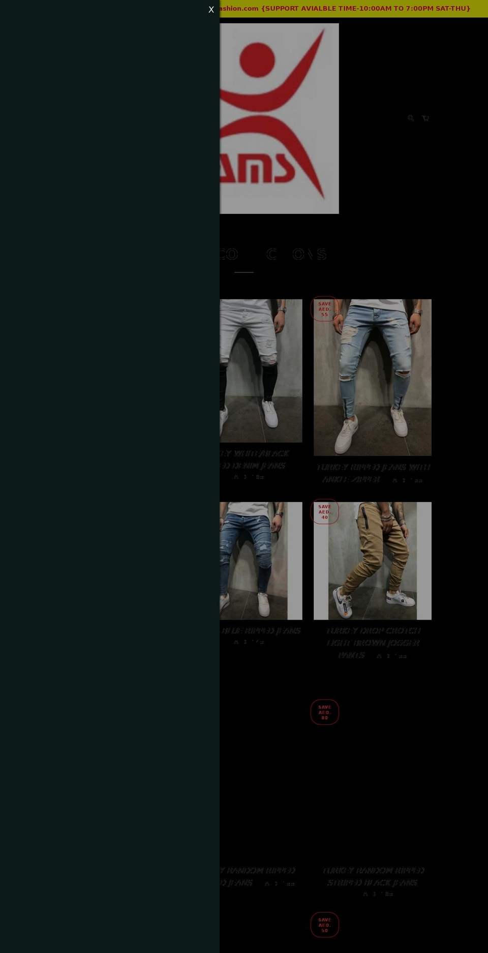 teamsfashion.com — Shopify storefront screenshot
