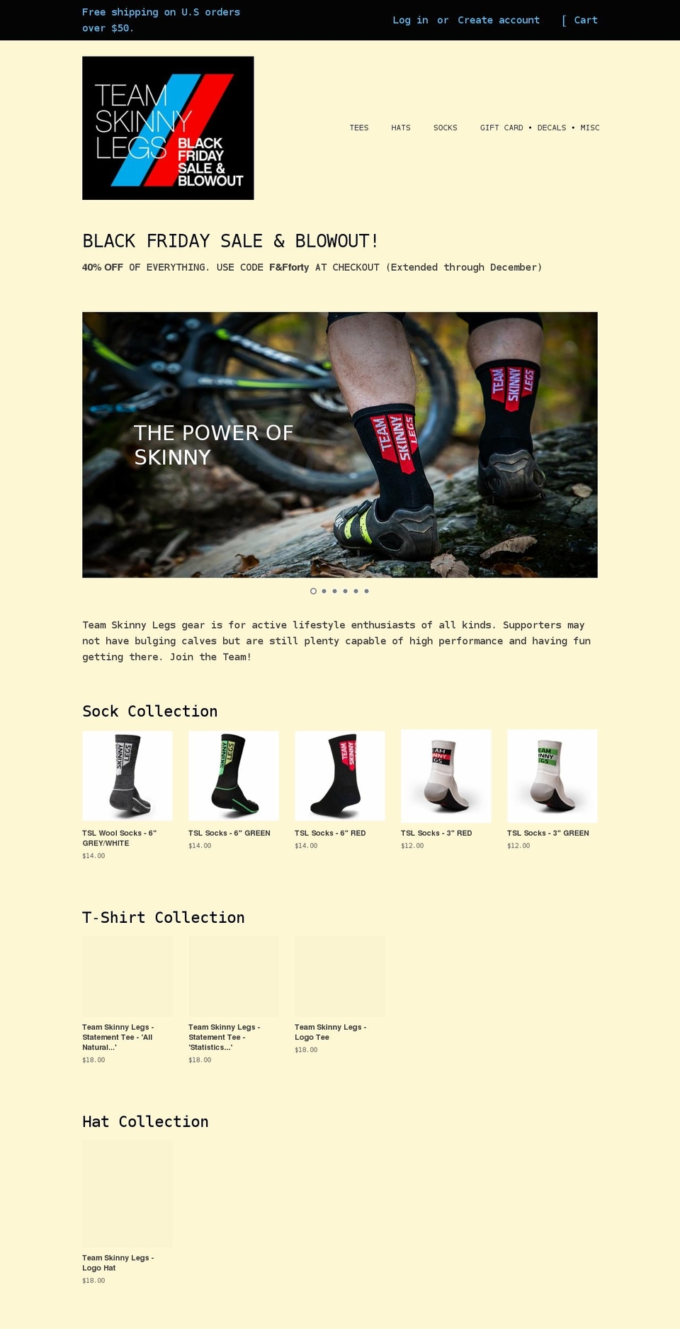 teamskinnylegs.com shopify website screenshot