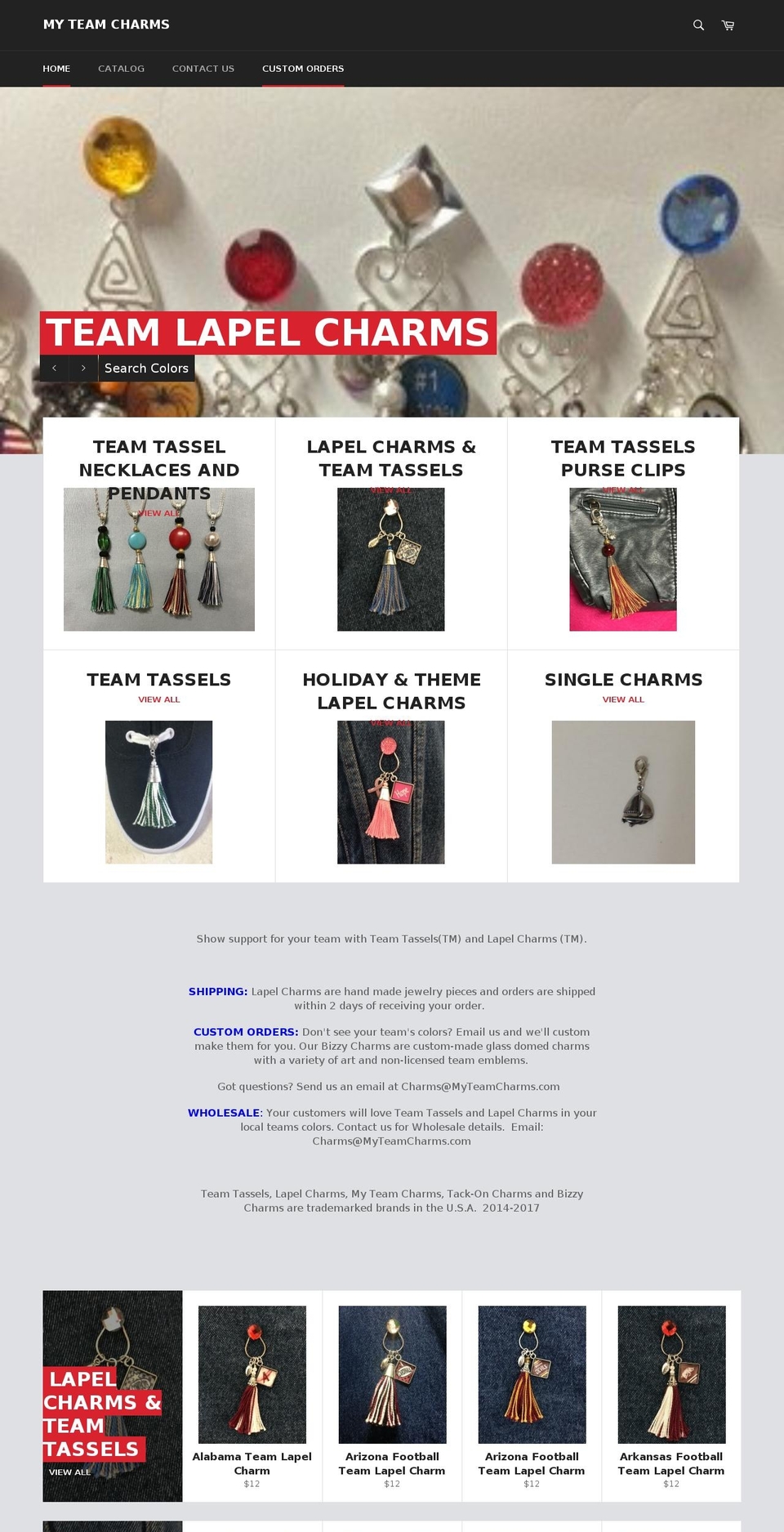 teamtassels.com shopify website screenshot