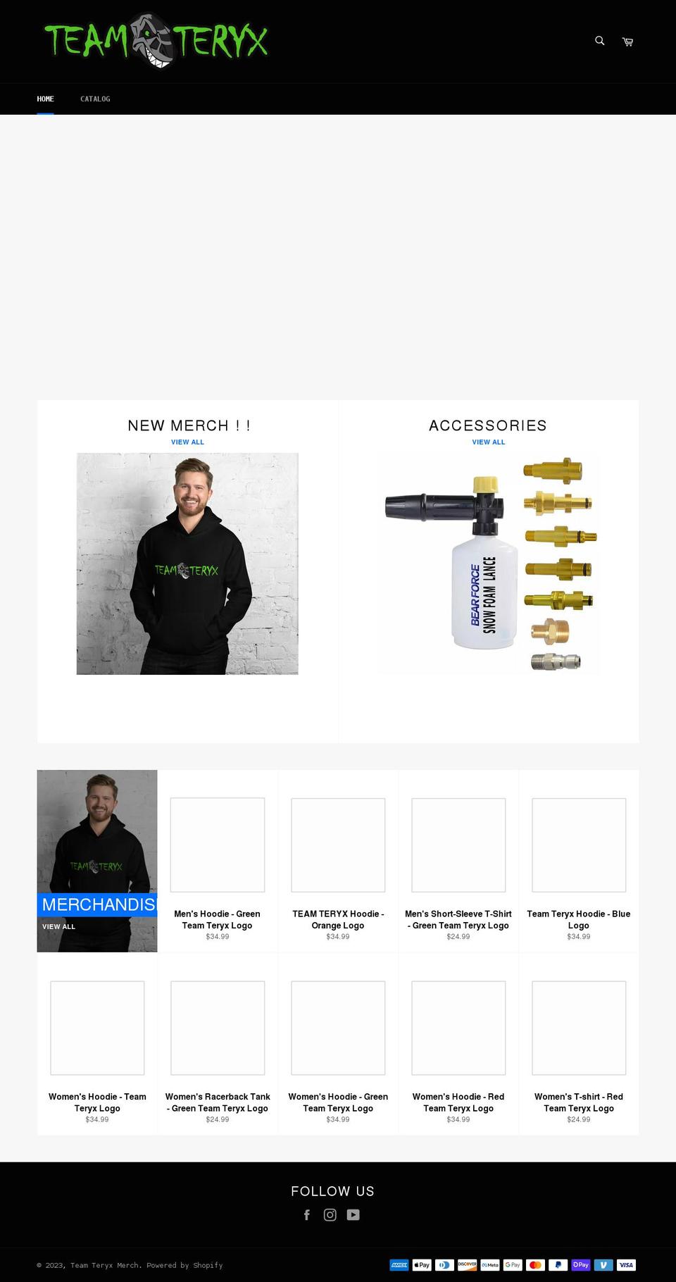 teamteryx.com shopify website screenshot