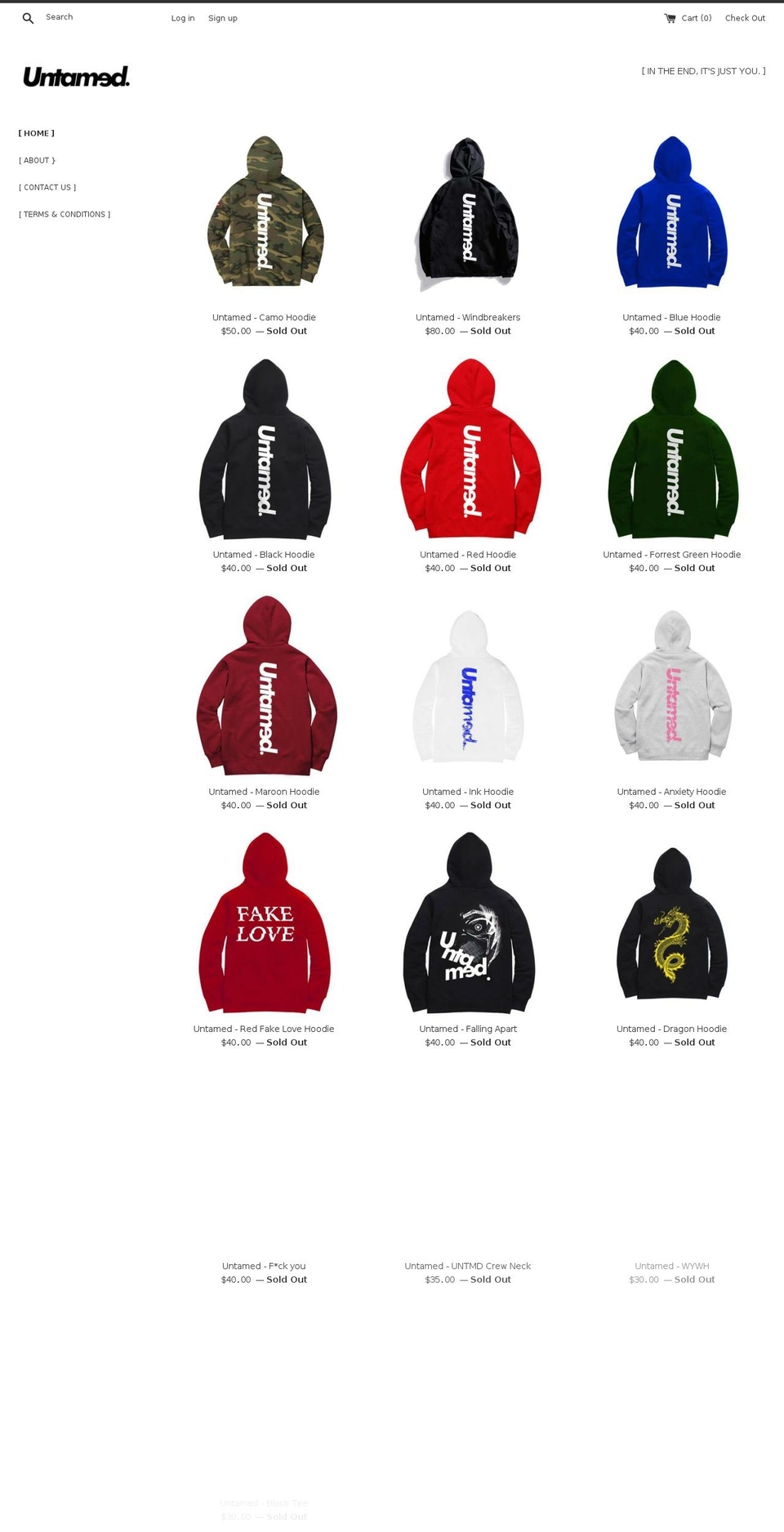 teamuntamed.com shopify website screenshot