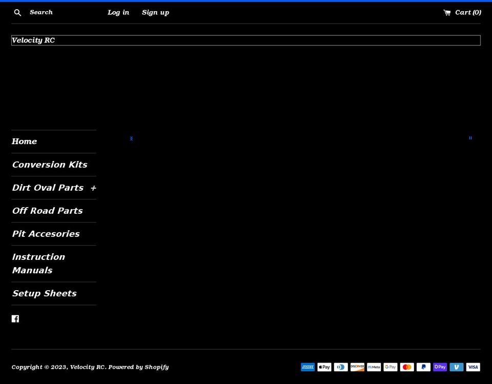 teamvelocityrc.com shopify website screenshot