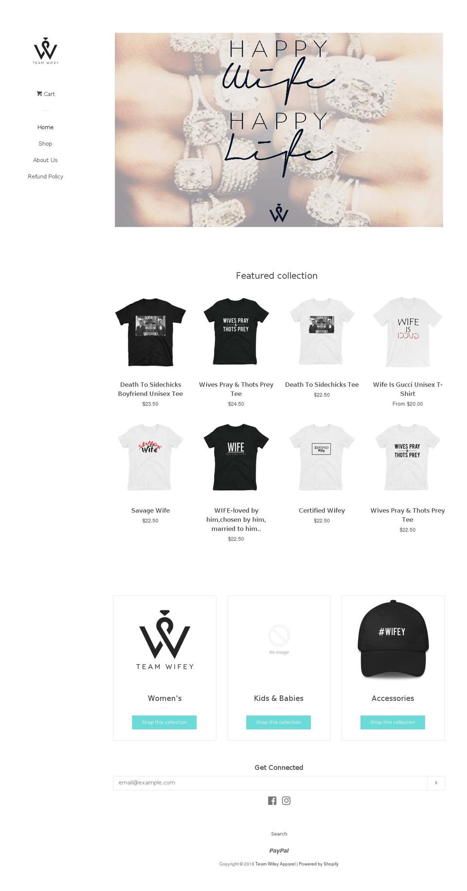 teamwifey.com — Shopify storefront screenshot