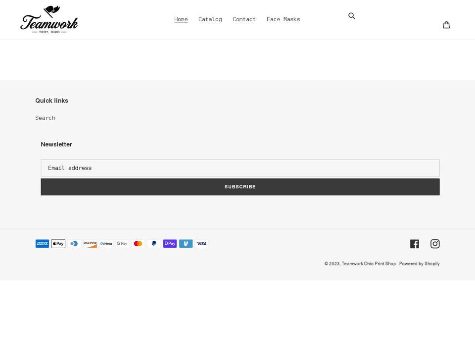 teamwork-ohio-print-shop.myshopify.com shopify website screenshot